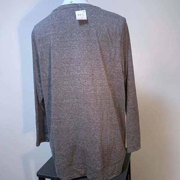 NWT STYLE & CO. SNOWFLAKE GRAPHIC HEATHERED SWEATSHIRT - 1x - Picture 5 of 6